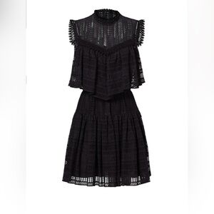 Philosophy di Lorenzo Serafini Size 4 Black Eyelet Ruffle Dress